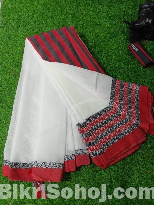 Fashionable silk saree for women. white saree